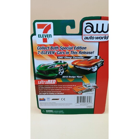 2023 AW Auto World 711 Seven Eleven 1967 Chevy Corvette Car Die cast Limited - Picture 4 of 6